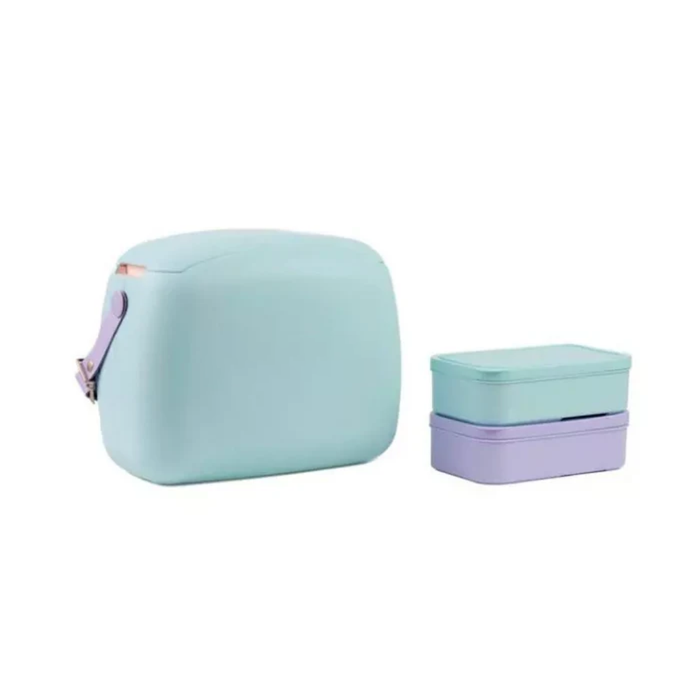 Lancheira 6l - Celeste com Lilás
