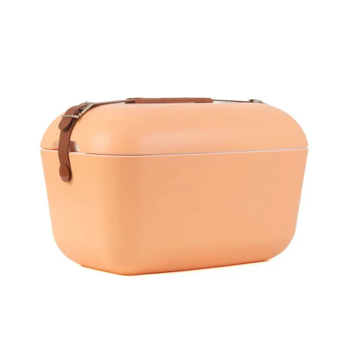 Cooler Retro 12l - Laranja Sorbet com Alça Marrom