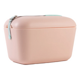 Cooler Retro 12l - Rosa Nude com Alça Verde Água